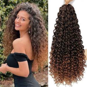 lot 18431 image: ELAOGI GoGo Curl Crochet Braiding Hair 14 Inch 6 Packs 1B30