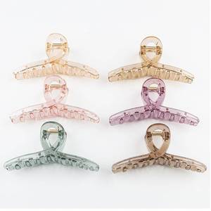 lot 18435 image: CHAOBANG Large Acrylic Jelly Hair Claw Clips 4.7 Inch 6 Pcs