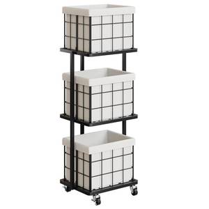 lot 1257 image: 120L 3 Tier Vertical Rolling Laundry Sorter Basket