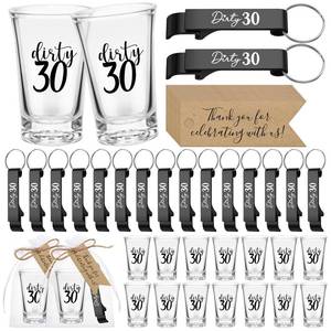 lot 1279 image: Kritkin 30th Birthday Party Favors for Guests 96 Pcs 24 Sets Black