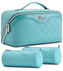 lot 1320 image: BOYATU Travel Makeup Bag Organizer 3 Pcs 180° Open-Flat Set
