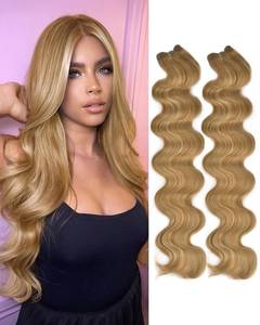 lot 2015 image: ACEOULOR Body Wave Synthetic Hair Weft Extensions 22 Inch 27613 Ombre Blonde