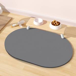 lot 2850 image: METEOROCK Absorbent Dog Feeding Mat 20 x 12 Inch Dark Gray