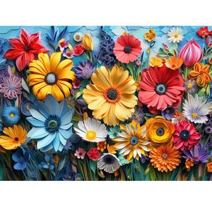 lot 2872 image: Maiqufa 300 Piece Flower Jigsaw Puzzle Recycled Cardboard 20.5 x 15 Inch