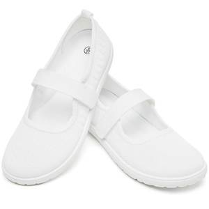 lot 2877 image: Waluzs Womens Wide Toe Box Knit Mary Jane Flats Wide Width, Size 8