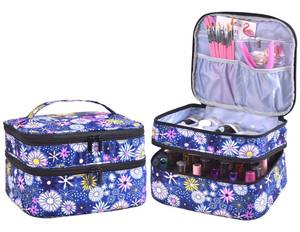 lot 2894 image: ZFZGFRCS Nail Polish Organizer Holds 30 Bottles Double-Layer Case