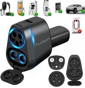 lot 2908 image: Aurisyn 2-in-1 CCS1 & J1772 to Tesla NACS EV Charger Adapter 250kW