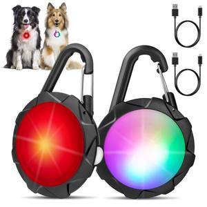lot 2918 image: BevinMugford Dog Collar Light 65 Lm, 4 Modes, IP68 Waterproof, 2 Pcs
