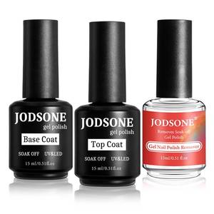 lot 2931 image: JODSONE Gel Nail Polish Remover, Base Coat & Top Coat Set 15ML