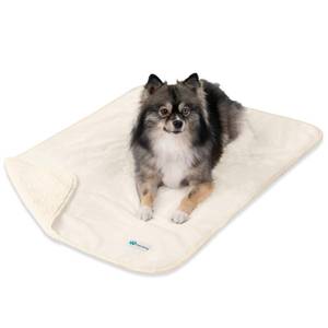 lot 2961 image: PetAmi Waterproof Dog Blanket Medium 29x40 Beige