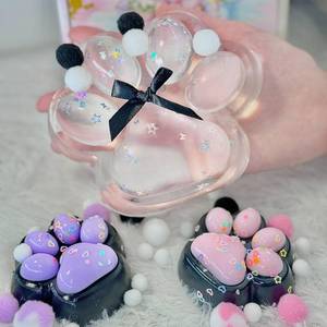 lot 2963 image: Pawfect Tail Taba Squishy Cat Paw Squeeze Toys 3 Pcs 5 in