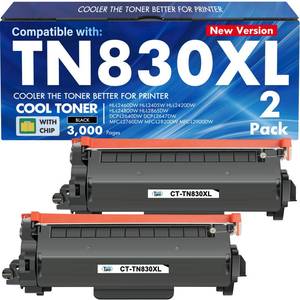 lot 2982 image: Cool Toner TN830XL High Yield Black Toner Cartridge for Brother