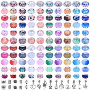lot 2999 image: AIPRIDY Assorted European Lampwork Spacer Beads Large Hole AI-Beads-Mixed 8-15