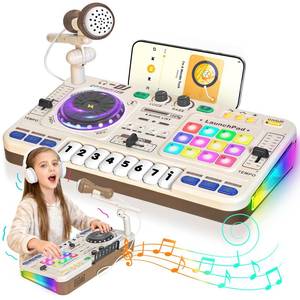 lot 5368 image: CL FUN Kids DJ Mixer Table with DJ Turntable White