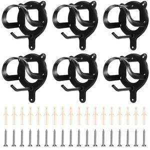 lot 5375 image: Dunzy Horse Bridle Hook Wall Mount Metal Black 6 Pcs