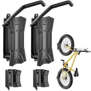 lot 5377 image: monTEK Swivel Bike Wall Mount for Fat Tire Up to 4.5 In Width 2 Pack