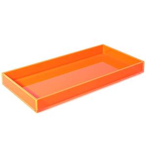 lot 5378 image: Mutellstory Acrylic Vanity Tray 12 x 6 Inch Neon Orange