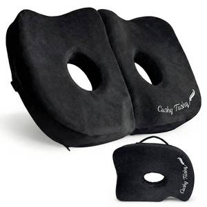 lot 5388 image: Cushy Tushy Seat Cushion Memory Foam Foldable Sit Bone Cushion