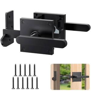 lot 6084 image: Aglehome Double Sided Gate Latch, Wooden Fence, Aluminum Alloy, Right Inswing