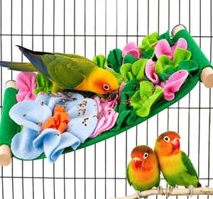 lot 6101 image: Bird Foraging Mat Parrot Hammock Bed 13.1x7.4 In