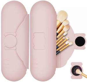 lot 6118 image: DivaDwell Depot Silicone Makeup Brush Holder with Cleaning Pad