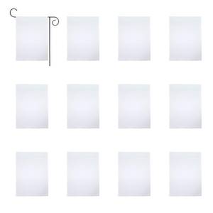 lot 6141 image: FLAGLINK Blank Garden Flags Solid White 12 x 18 Inch 12 Pack