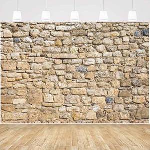 lot 6147 image: BTRYRUIK Photography Backdrop 10x8FT Vintage Brick Stone Wall Polyester