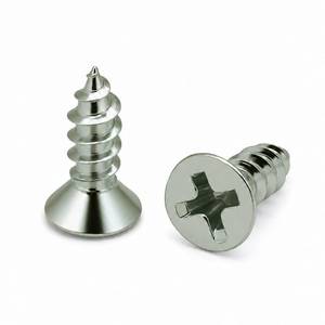 lot 6157 image: BCP Fasteners #6 x 12 Stainless Steel Flat Head Wood Screws 100 Pack