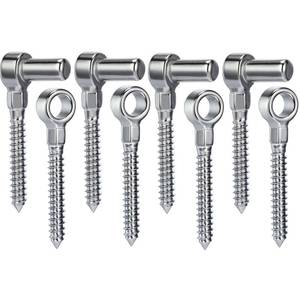 lot 6158 image: Zonon Eye and Pin Gate Hinges 304 Stainless Steel 58 Hole 4 Pairs Silver