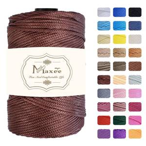 lot 6160 image: Maxee Macrame Cord 0.12 in 218 Yd Polypropylene Red Coffee