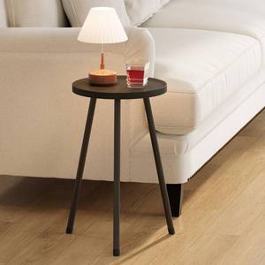lot 7855 image: YAUKTAK Small Round Side Table Mini Coffee Table with Metal Legs LET520BK