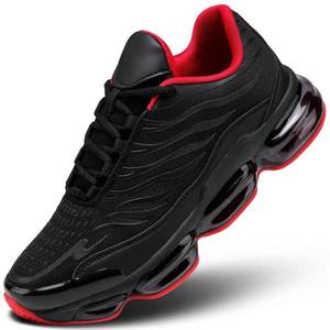 lot 7880 image: Socviis Mens Air Running Shoes Non-Slip Athletic Sneakers BlackRed, Size 43