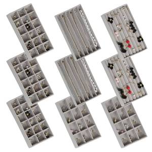 lot 7881 image: SPAKOWN Stackable Jewelry Organizer Set of 9 Grey