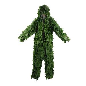 lot 7887 image: HYOUT Ghillie Suit 2-Piece Hooded Woodland Forest Camo 3D Leaf Design