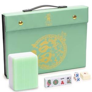 lot 7891 image: Yellow Mountain Imports Chinese Mahjong Set 146 Tiles Celadon Willow
