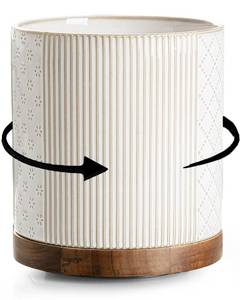 lot 7903 image: Getstar Rotating Ceramic Utensil Holder Crock Set, Large & Small, 7.2 Inch