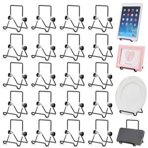 lot 7913 image: Kenning Book Display Stand Easel 24 Pack Foldable Metal Plate Stand Black