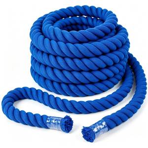 lot 7940 image: Faxco Tug of War Rope 10 Ft Blue Cotton Twisted