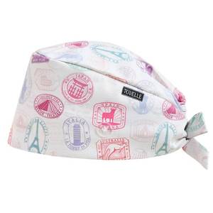 lot 8008 image: Tovelle Surgical Scrub Cap With Buttons Men Women Beige