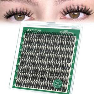 lot 8012 image: KEYYOU Flora Lash Clusters 16mm D Curl Eyelashes
