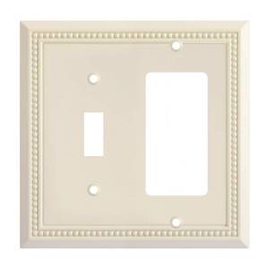 lot 8251 image: Henne Bery Sunken Pearls Decorative Wall Plate Switch Outlet Cover Light Almond
