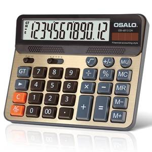 lot 8318 image: Pendancy Desktop Calculator 12-Digit LCD Display Solar Battery OS-6815GN