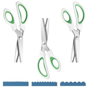 lot 8347 image: Lanties 3 Piece Scalloped Pinking Shears Set, 0.120.200.28 in Tooth Spacing(Missing 1)