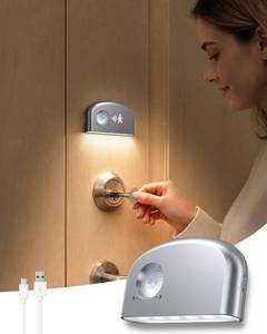 lot 8351 image: AMETHEUS Keyhole Light Motion Sensor Battery Powered 6 LED 6500K Dimmable