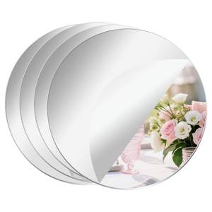 lot 8366 image: CEUQIESO Acrylic Round Self-Adhesive Mirror Tiles 10 Inch 4 Pcs