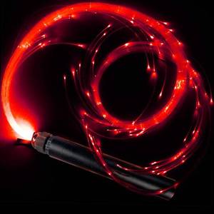 lot 8393 image: AioAuiy LED Fiber Optic Whip 6ft Rechargeable 7 Color Dance Light