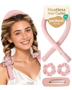 lot 8440 image: YANIBEST Heatless Hair Curler Headband Overnight Curls