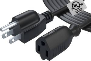 lot 8453 image: PWR Power Extension Cord 12 Ft 18AWG NEMA 5-15P to 5-15R