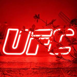 lot 8482 image: OIZEGO Fighting LED Neon Sign Wall Decor 15 x 6.1 In USB Powered Acrylic