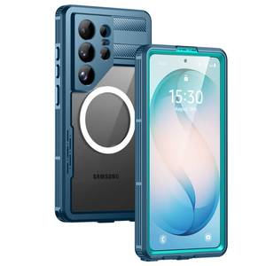 lot 8484 image: Magnetic Case for Samsung Galaxy S26 Ultra IP68 Waterproof Blue